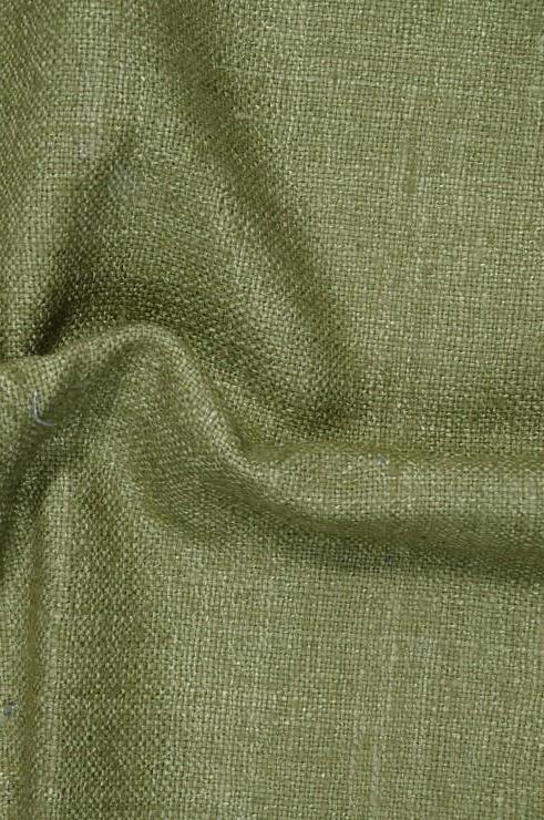 Olive Silk Linen (Matka) Fabric