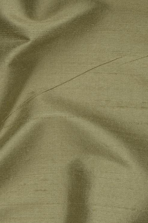 Olive Green Silk Shantung 54" Fabric