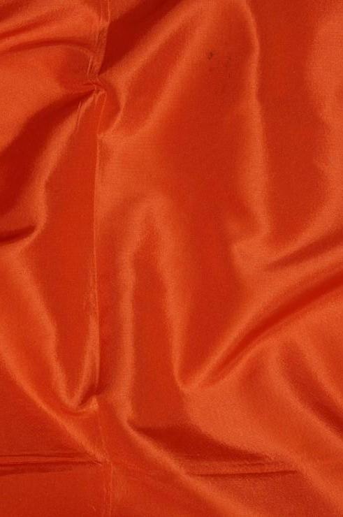 Orange-Red Taffeta Silk Fabric