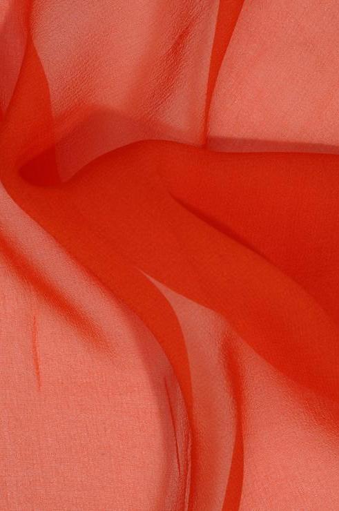 Orange Silk Georgette Fabric