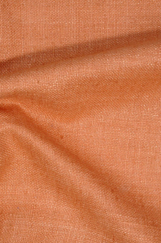 Orange Silk Linen (Matka) Fabric