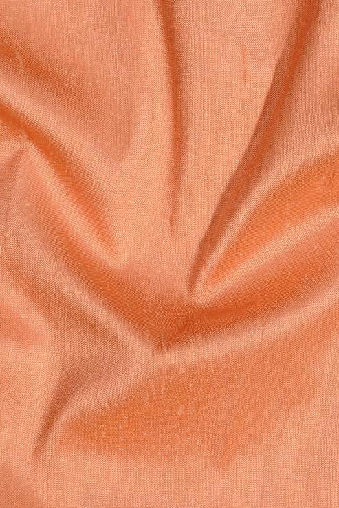 Orange Coral Silk Shantung 54" Fabric