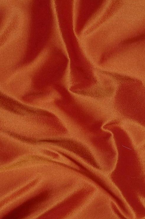 Orange Rust Taffeta Silk Fabric
