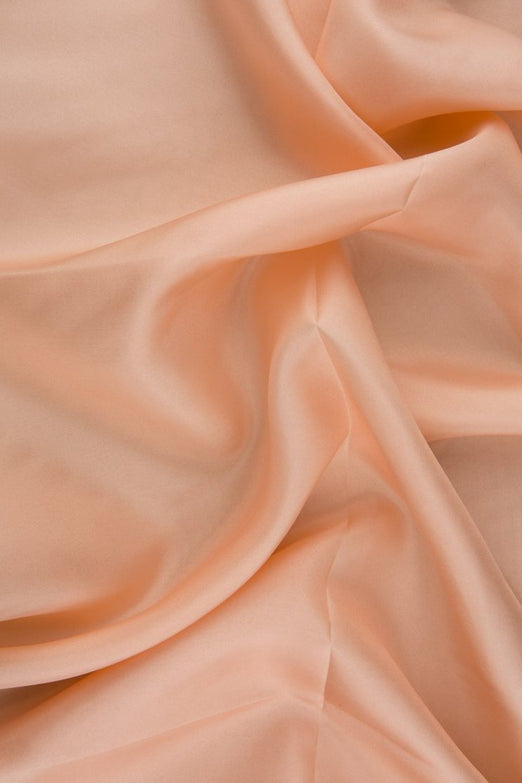 Peachy Pink Habotai Silk Fabric