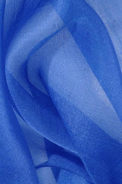 Pacific Blue Silk Organza Fabric