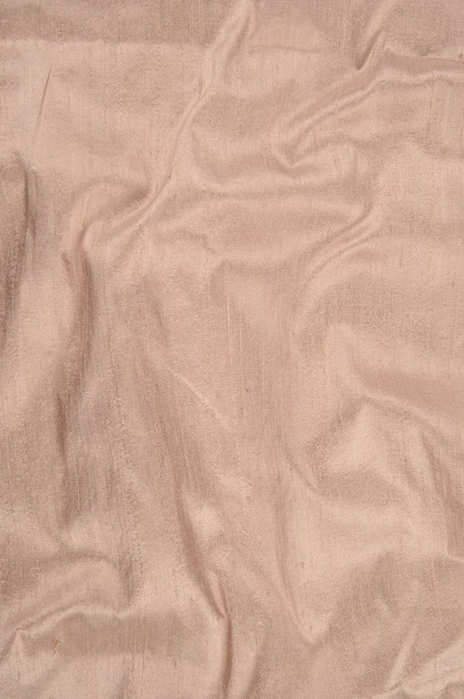 Pastel Rose Tan Dupioni Silk Fabric
