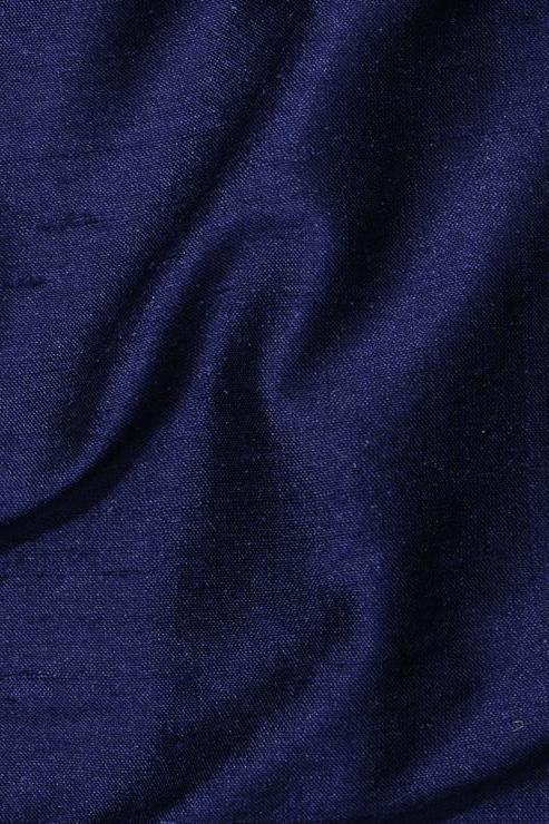 Peacoat Blue Silk Shantung 54" Fabric