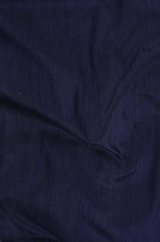 Peacoat Blue Dupioni Silk Fabric