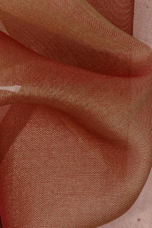 Pecan Brown Silk Organza Fabric