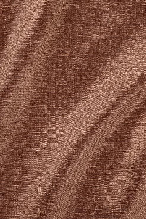 Pecan Brown Silk Shantung 54" Fabric