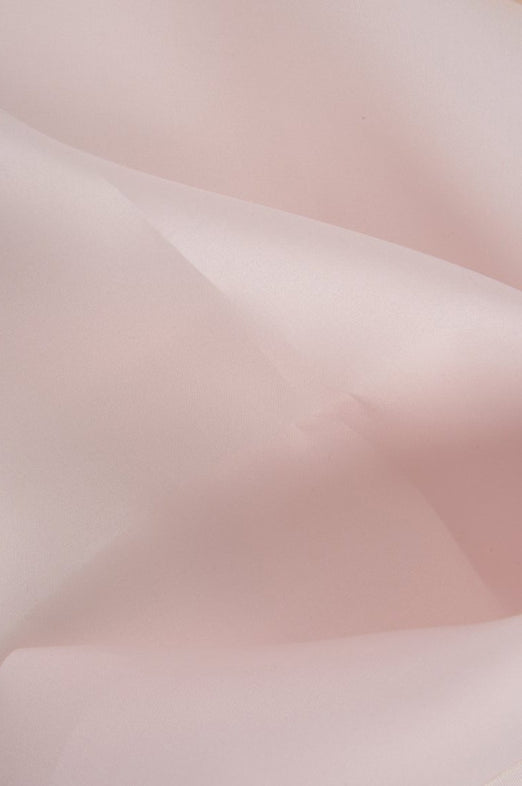 Pink Silk Satin Face Organza Fabric