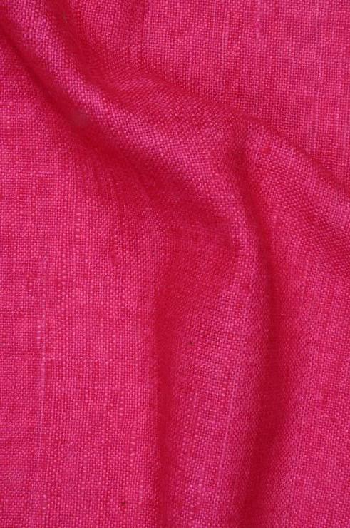 Pink Carnation Silk Linen (Matka) Fabric