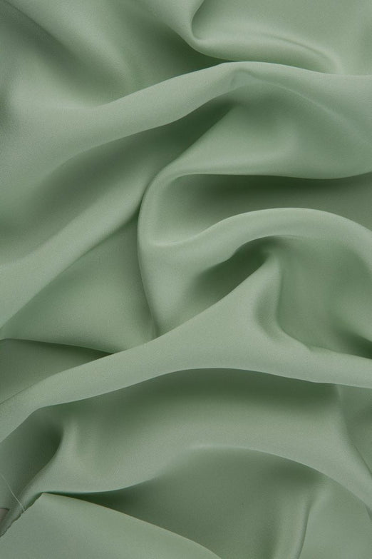 Pistachio Silk 4-Ply Crepe Fabric