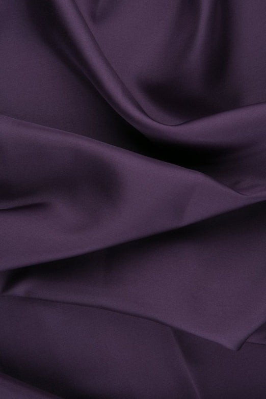 Plum Habotai Silk Fabric
