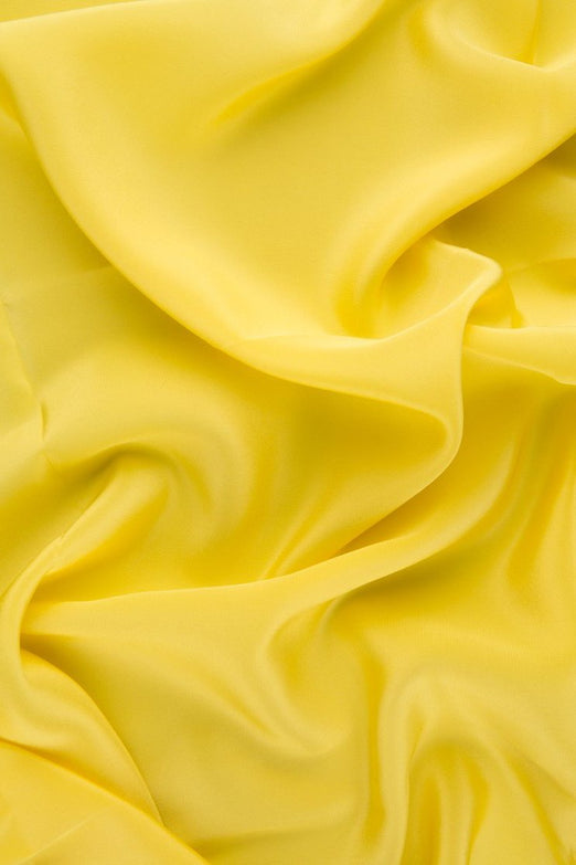 Primrose Yellow Silk Crepe de Chine Fabric