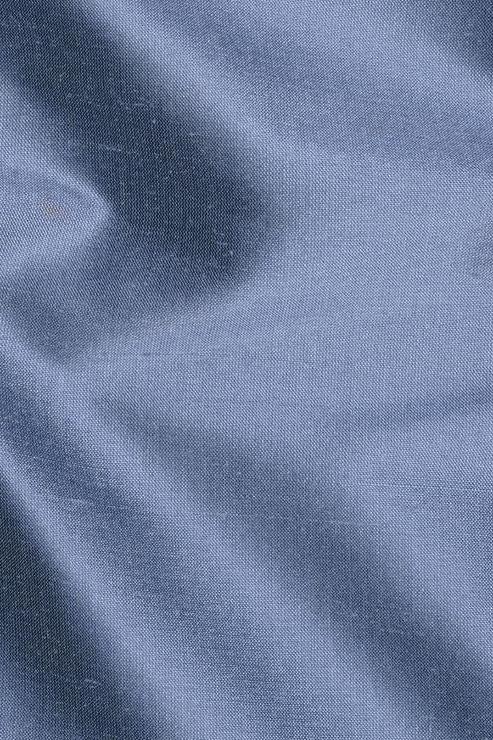Provincial Blue Silk Shantung 54" Fabric