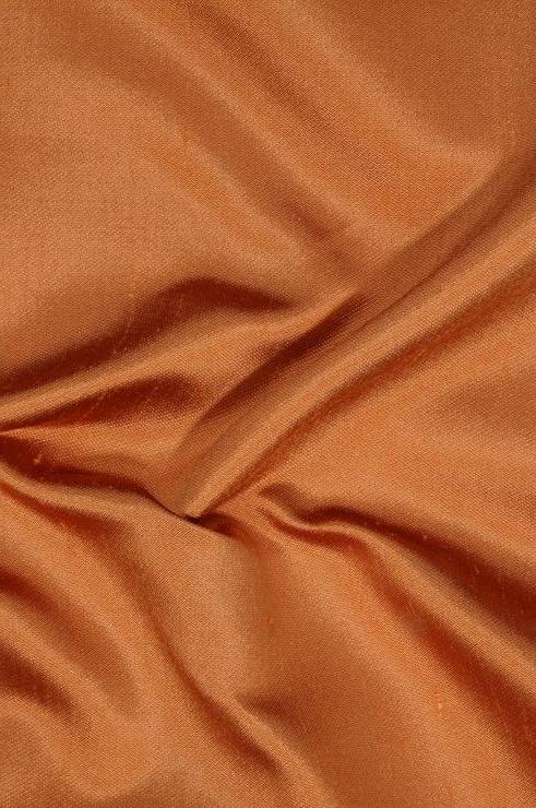 Pumpkin Orange Italian Shantung Silk Fabric