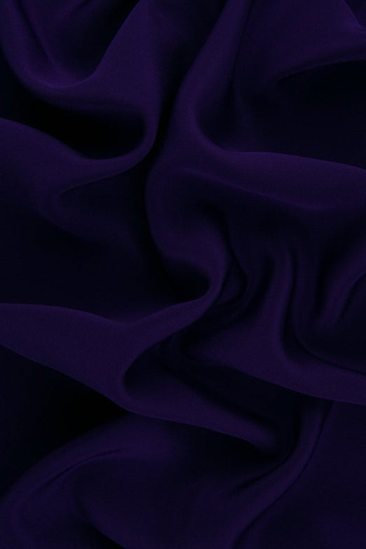 Purple Silk 4-Ply Crepe Fabric