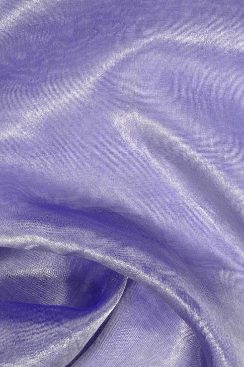 Purple Silver Metallic Organza Fabric