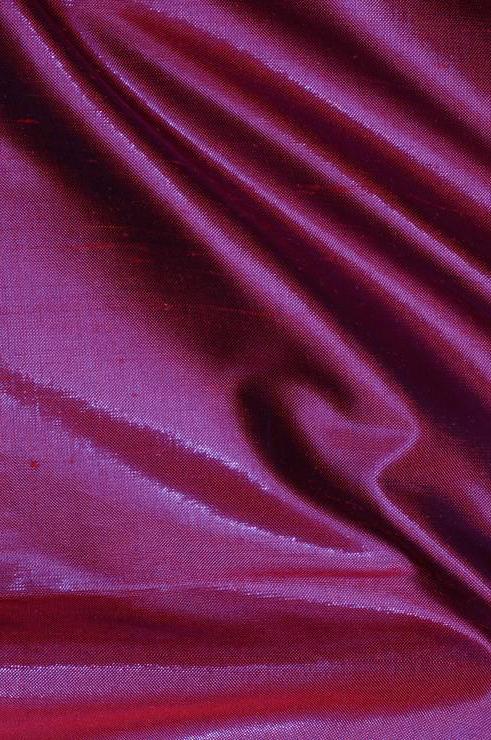 Purple Wine Metallic Shantung Silk Fabric