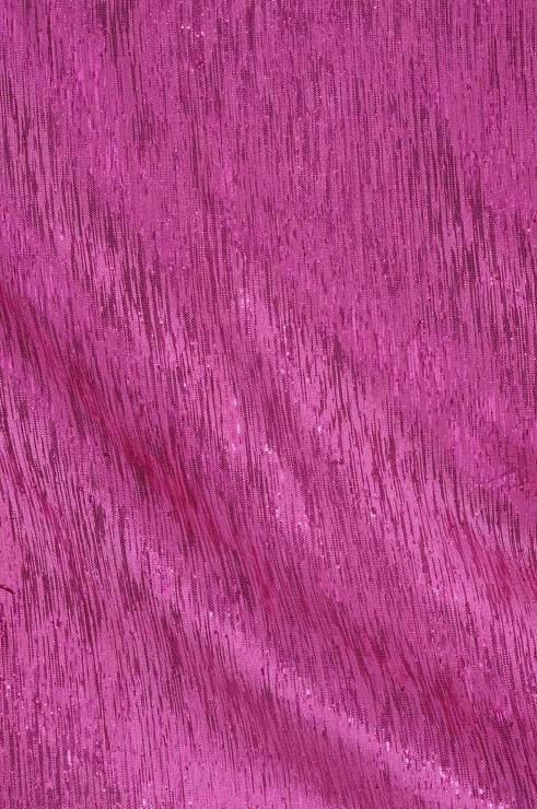 Raspberry Rose Pink Metallic Shantung Silk Fabric