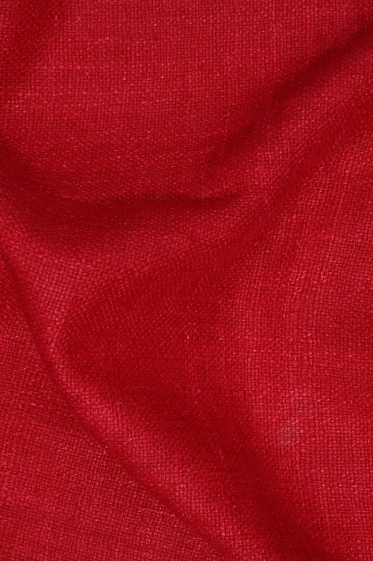 Red Silk Linen (Matka) Fabric