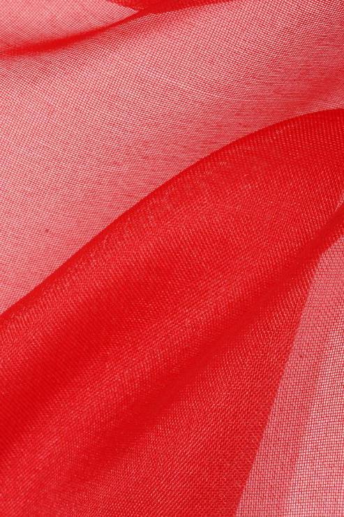 Red Silk Organza Fabric