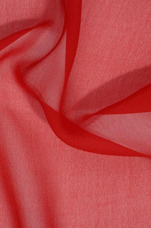 Red Silk Georgette Fabric