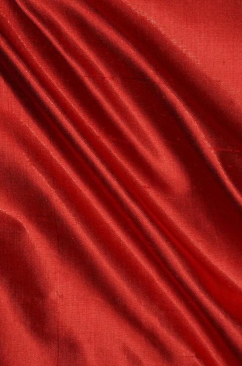 Red Metallic Shantung Silk Fabric