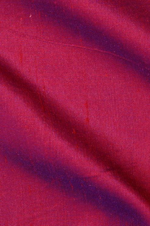 Red Blue Silk Shantung 54" Fabric