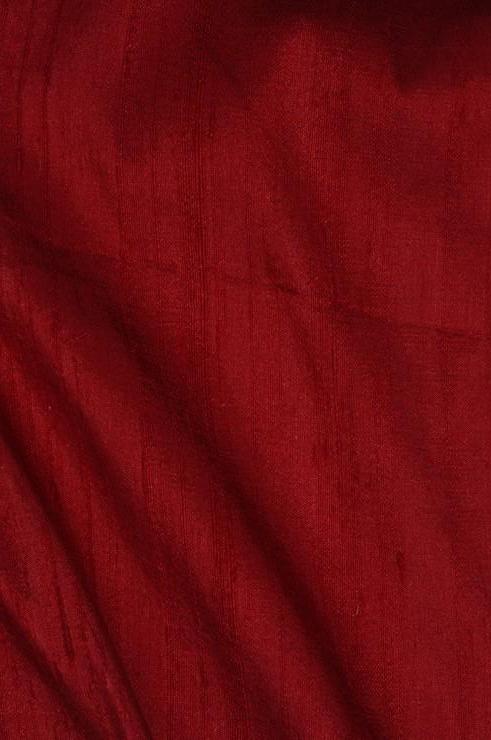 Red Dahlia Dupioni Silk Fabric