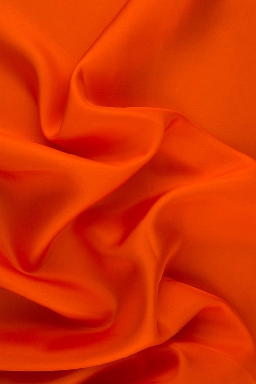 Red Orange Habotai Silk Fabric