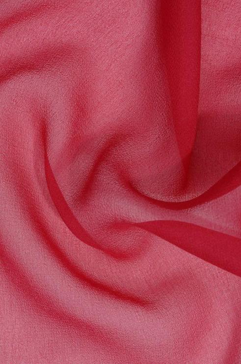 Red Pink Tint Silk Georgette Fabric