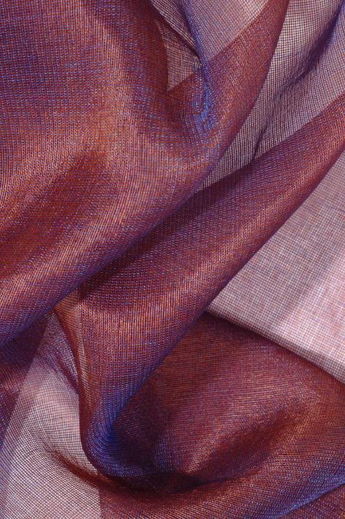 Red Violet Silk Organza Fabric