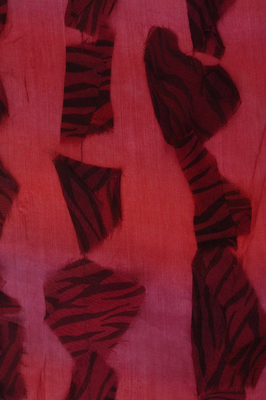 Red Wine Silk Chiffon Petal 601 Fabric