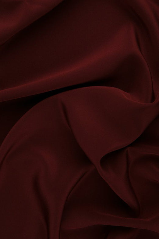Reddish Brown Silk Crepe de Chine Fabric