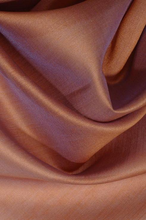 Rose Brown Cotton Silk Fabric