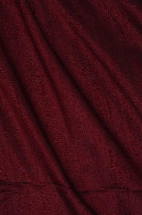 Rosewood Red Dupioni Silk Fabric