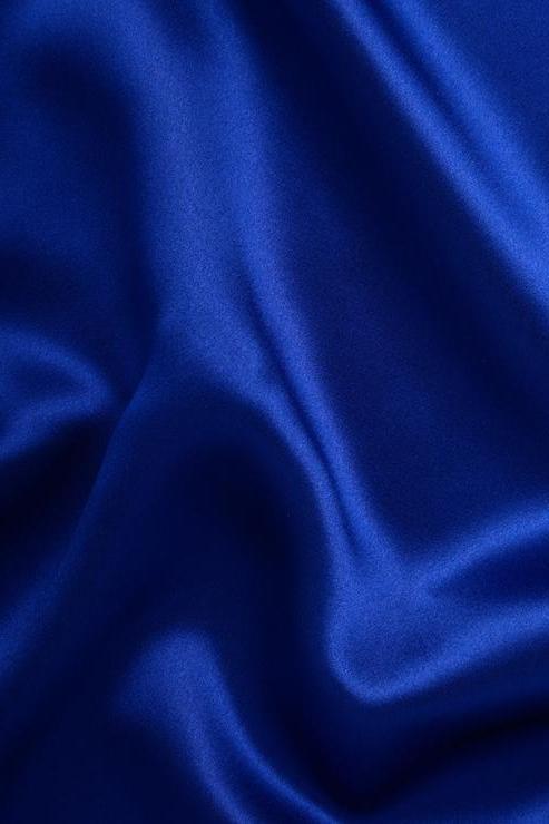 Royal Blue Charmeuse Silk Fabric