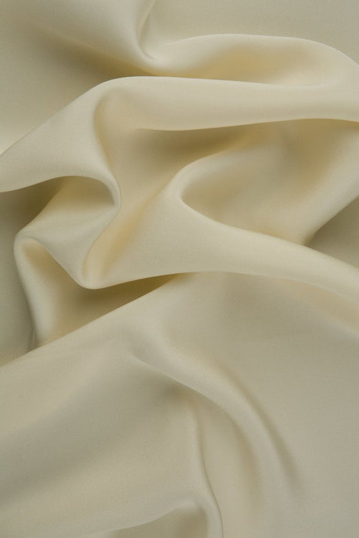 Royal Cream Silk 4-Ply Crepe Fabric
