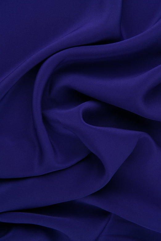Royal Purple Silk Crepe de Chine Fabric