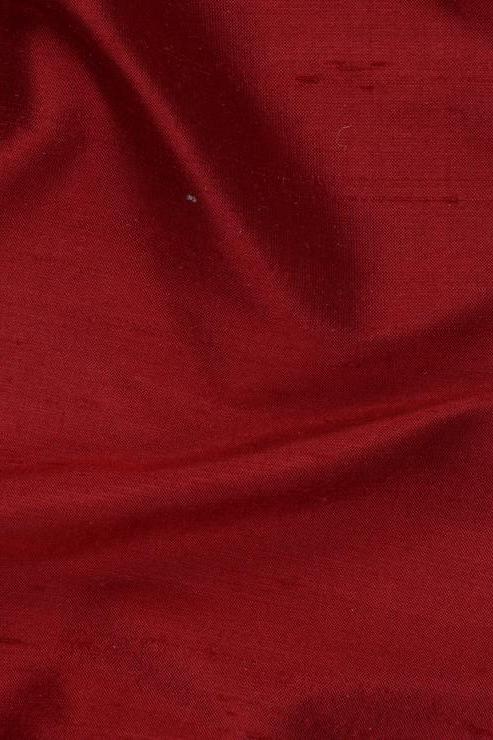 Ruby Red Silk Shantung 54" Fabric