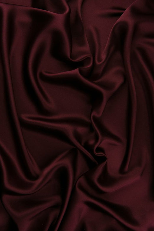 Ruby Wine Charmeuse Silk Fabric