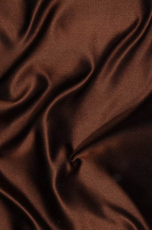 Russet Brown Double Face Duchess Satin Fabric