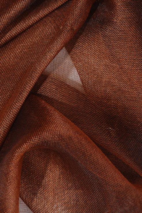 Rust Silk Organza Fabric