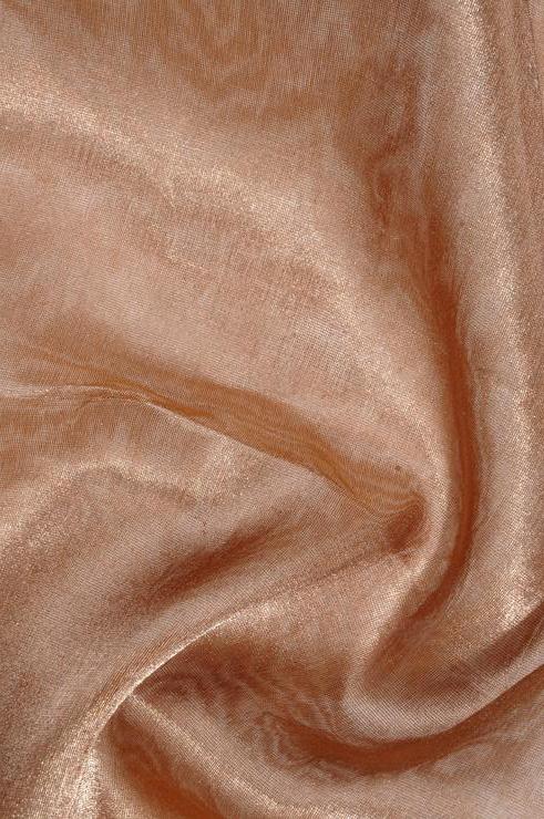 Rust Gold Metallic Organza Fabric