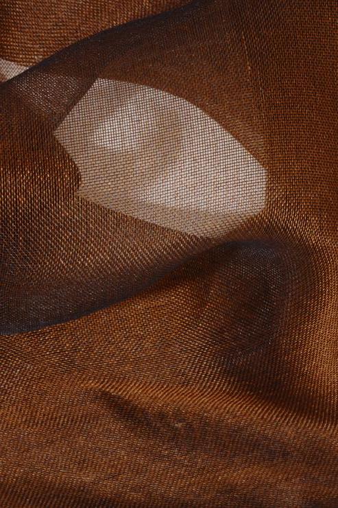 Rustic Brown Silk Organza Fabric
