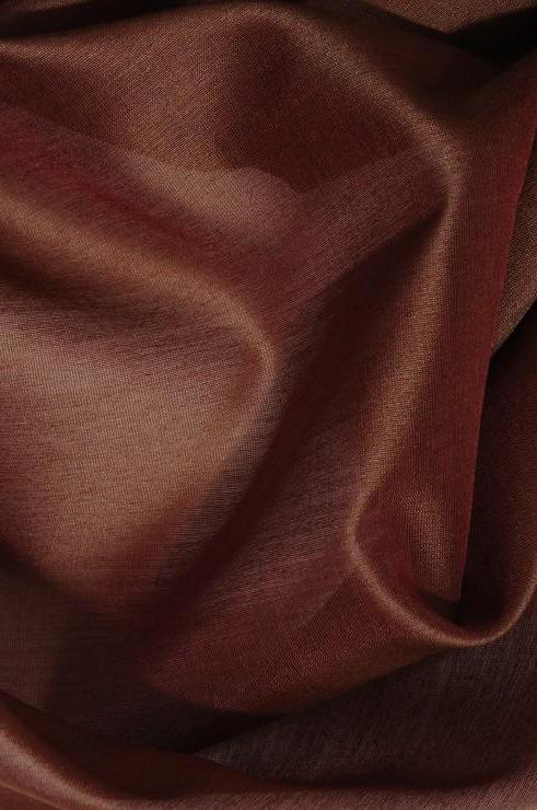 Rustic Brown Cotton Silk Fabric