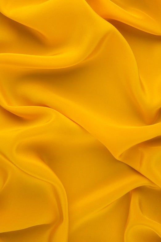 Saffron Silk Crepe de Chine Fabric