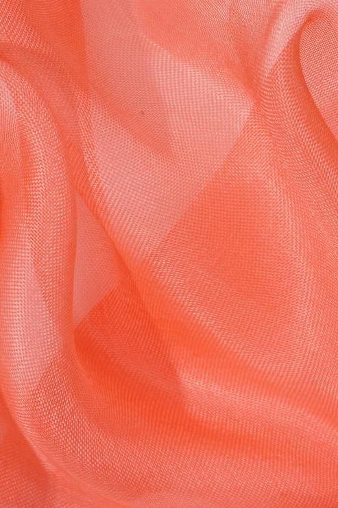 Salmon Silk Organza Fabric